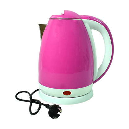 Wukusy stainless steel electric kettle with 2-liter capacity and 1500 watt power, featuring a sleek design and ergonomic handle.