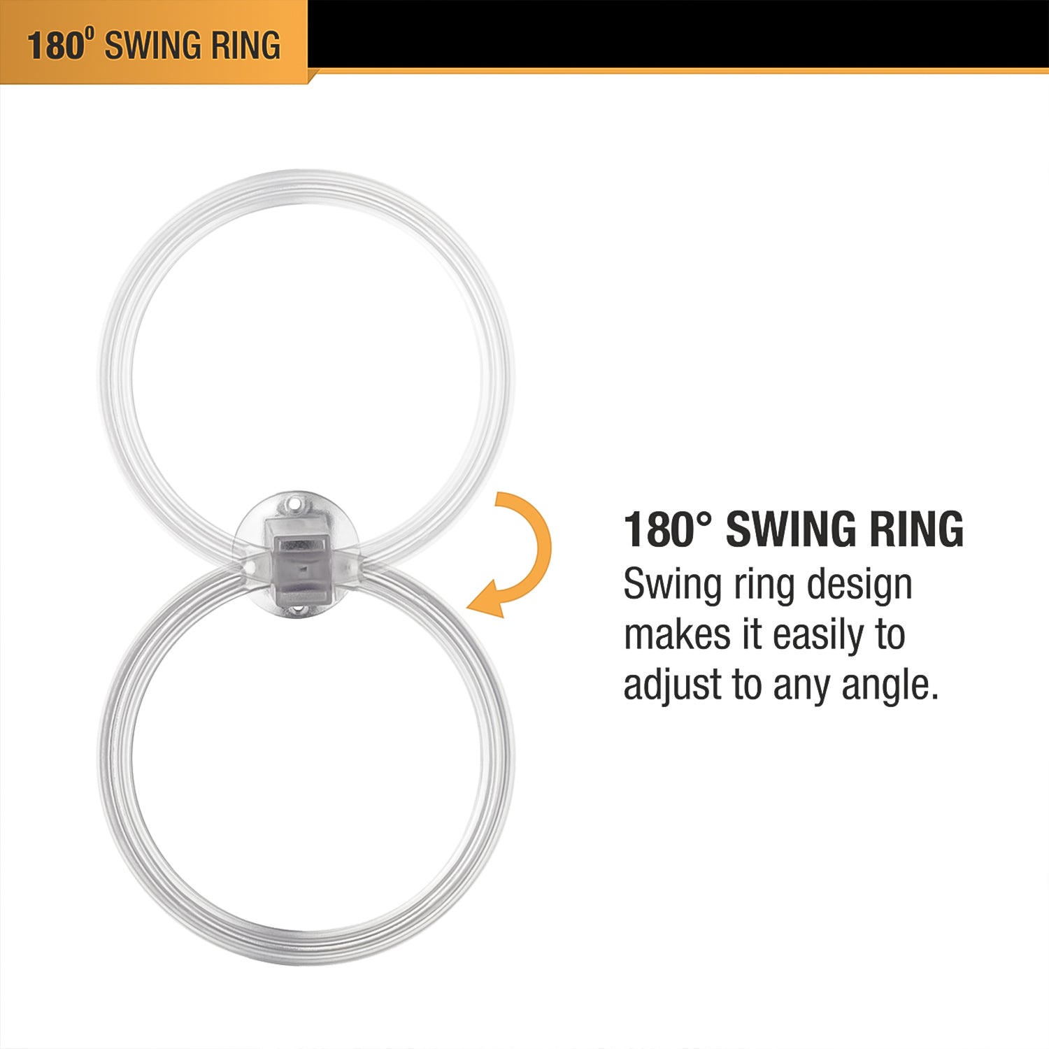Wukusy unbreakable round towel ring wall mount holder in chrome finish, designed for bathroom or kitchen use.