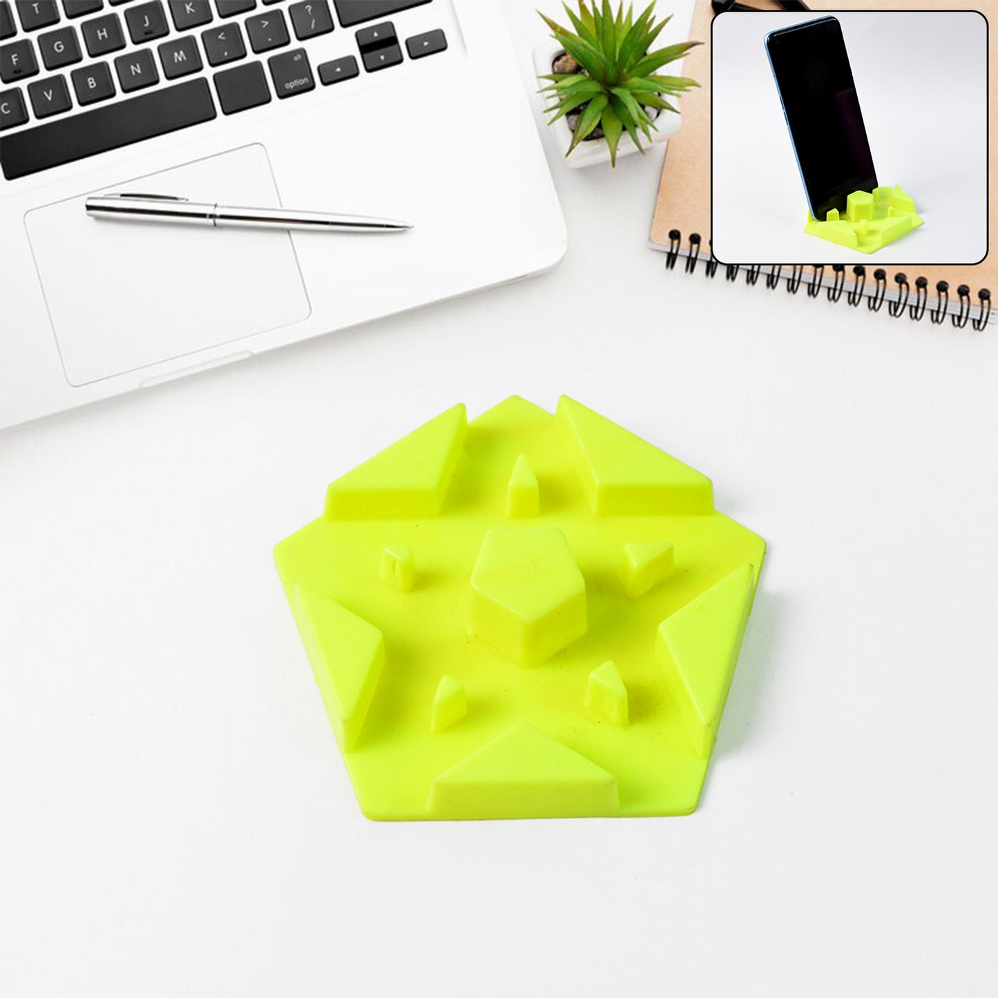 Wukusy multi-angle plastic mobile phone stand holder in mixed colors, showing adjustable support for smartphones.