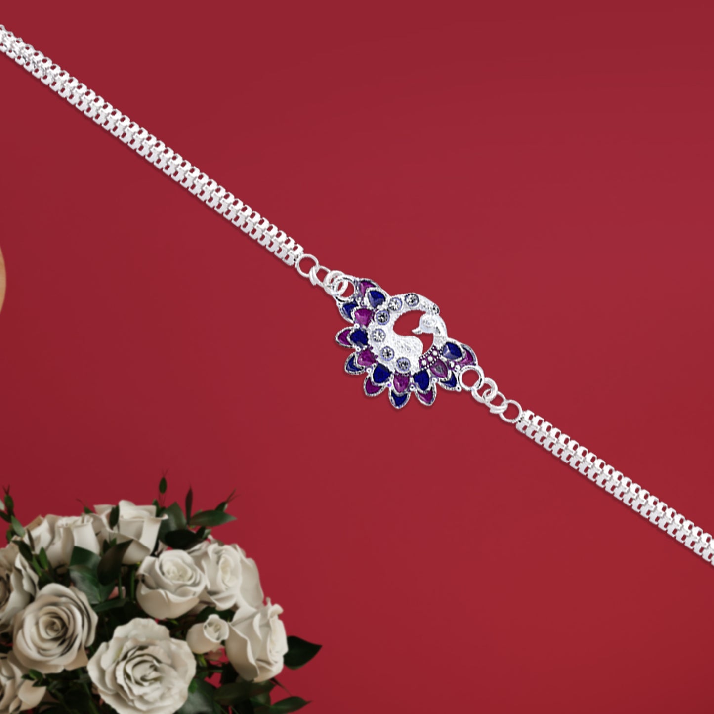 Wukusy Raksha Bandhan fashion tying love and protection bracelet, traditional thread for celebration and bonding.