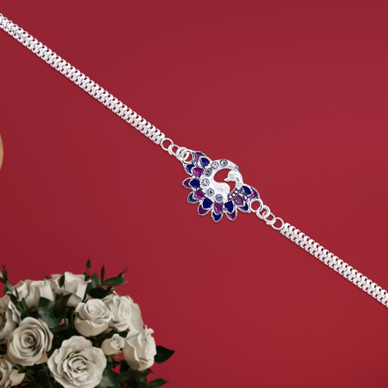 Wukusy Raksha Bandhan fashion tying love and protection bracelet, traditional thread for celebration and bonding.