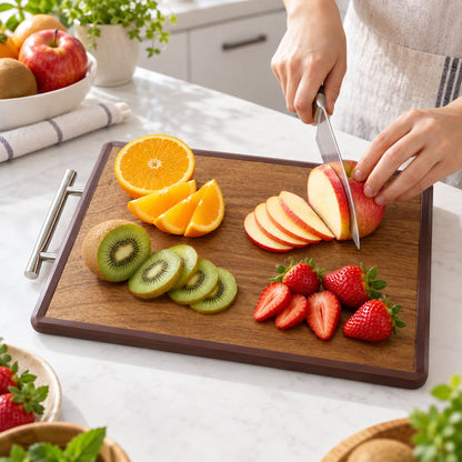 Heavy Duty Dual Sided Chopping Board With Handle For Everyday Kitchen Chopping