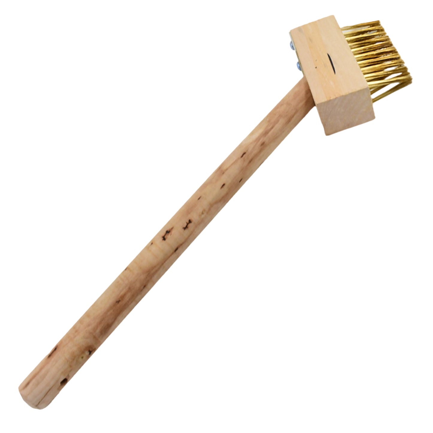Wukusy wooden paving brush with sturdy bristles, ideal for patio cleaning and weed removal in home improvement projects.