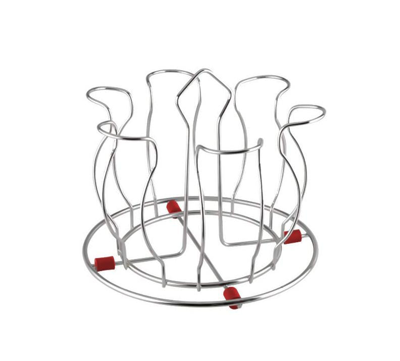 Wukusy stainless steel glass holder hanging organizer for kitchen bars and pubs, displaying clear glassware on a metal rack.