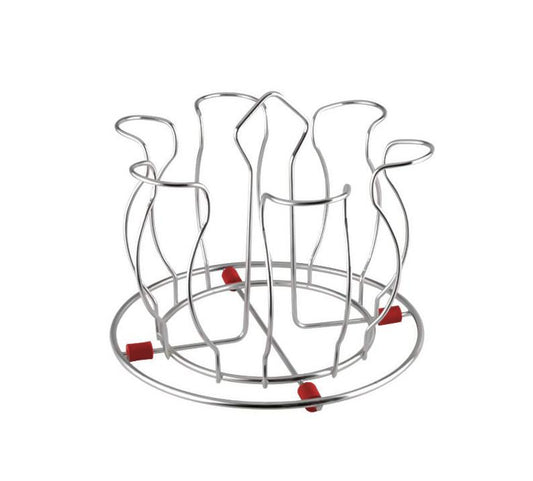 Wukusy stainless steel glass holder hanging organizer for kitchen bars and pubs, displaying clear glassware on a metal rack.