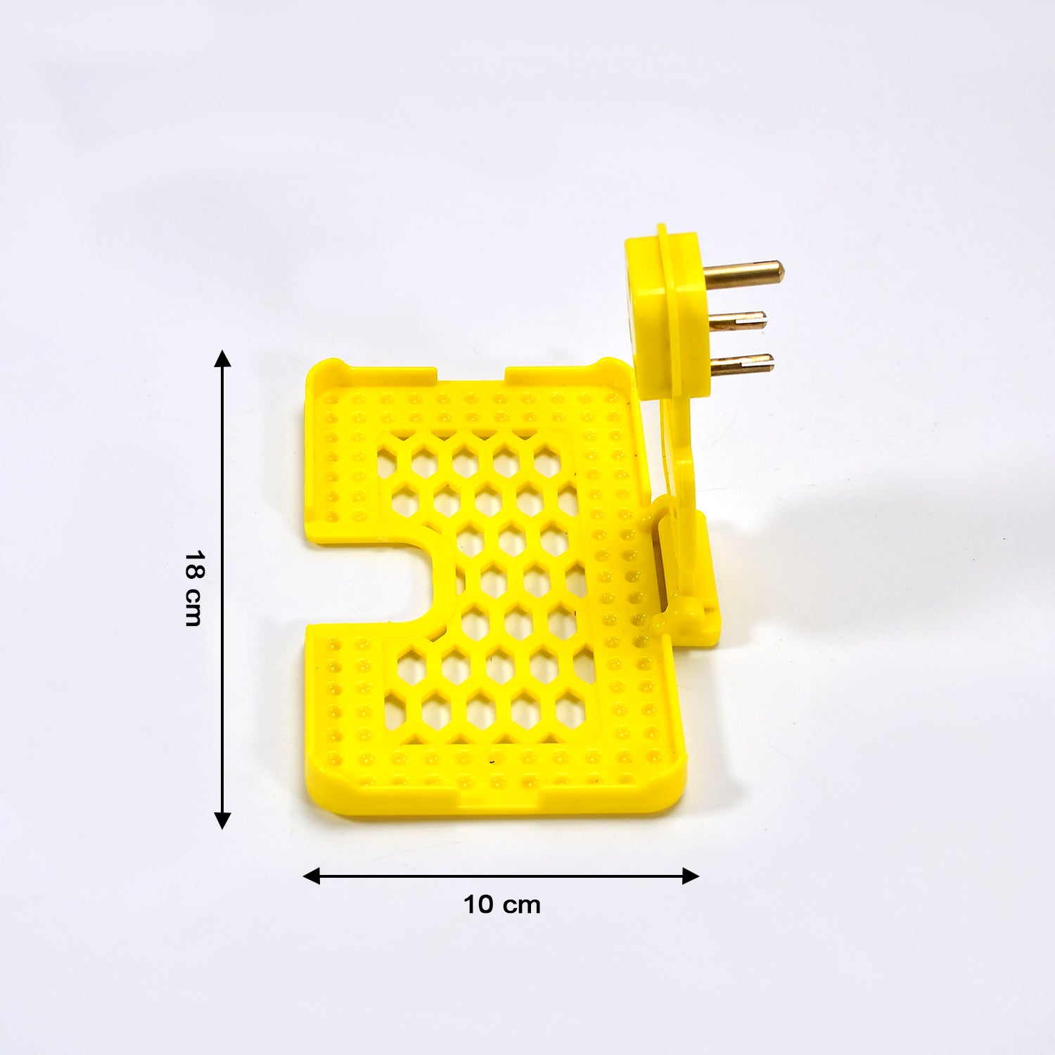 Yellow Wukusy 6498 multi-purpose wall holder stand for mobile charging, fits in socket and hangs for convenient mobile access.