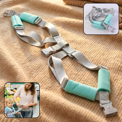 Wukusy adjustable baby safety harness support belt, soft and secure for toddler safety, shown in a close-up image of the belt.
