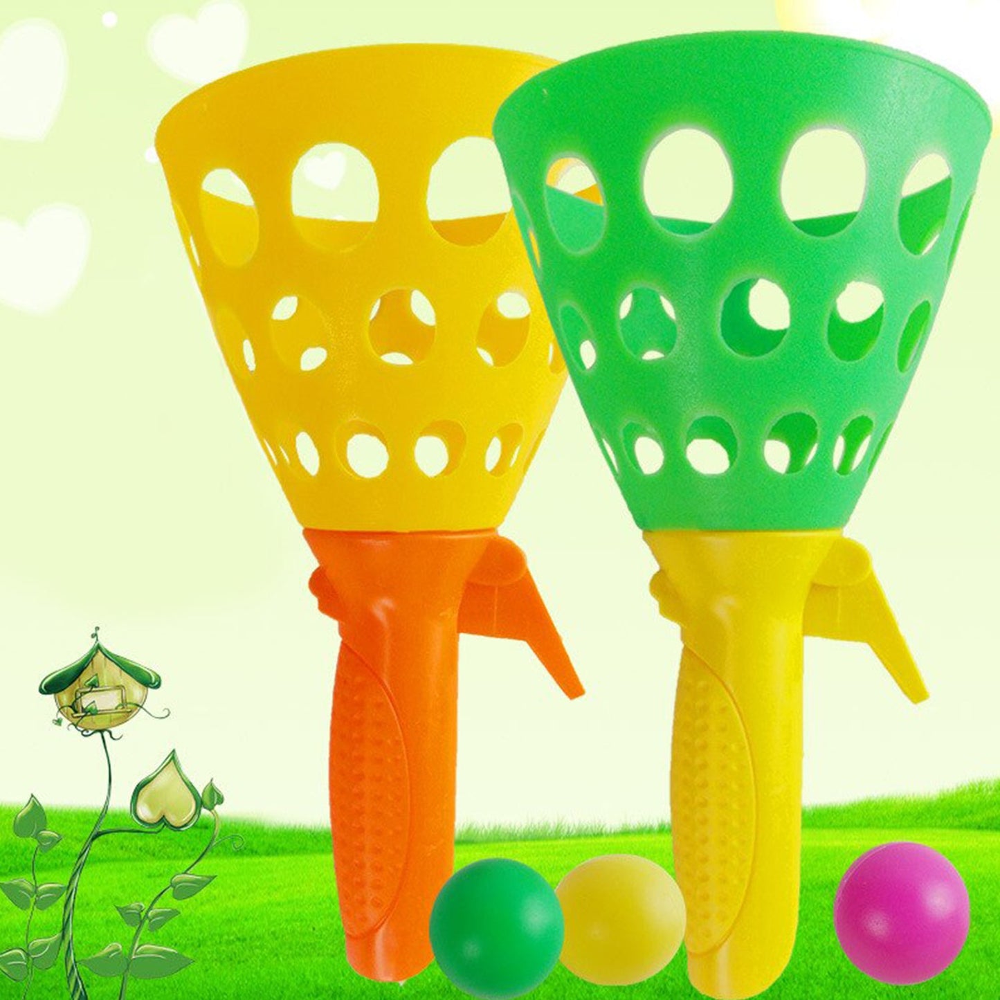 Wukusy Catapult Butt Ball Toy for kids, colorful plastic toy used for playful entertainment and outdoor fun.