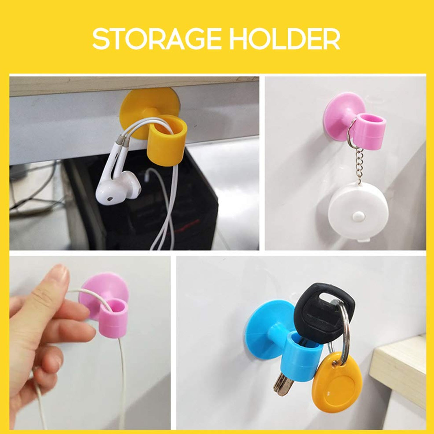 Wukusy 1442 Mini Silicone Door Stopper and Anti-collision Handle Crash Pad for home decor, preventing door damage and noise.