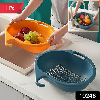 Kitchen Sink Drain Basket Strainer Colander For Fruits  Vegetable Washing (1 Pc)