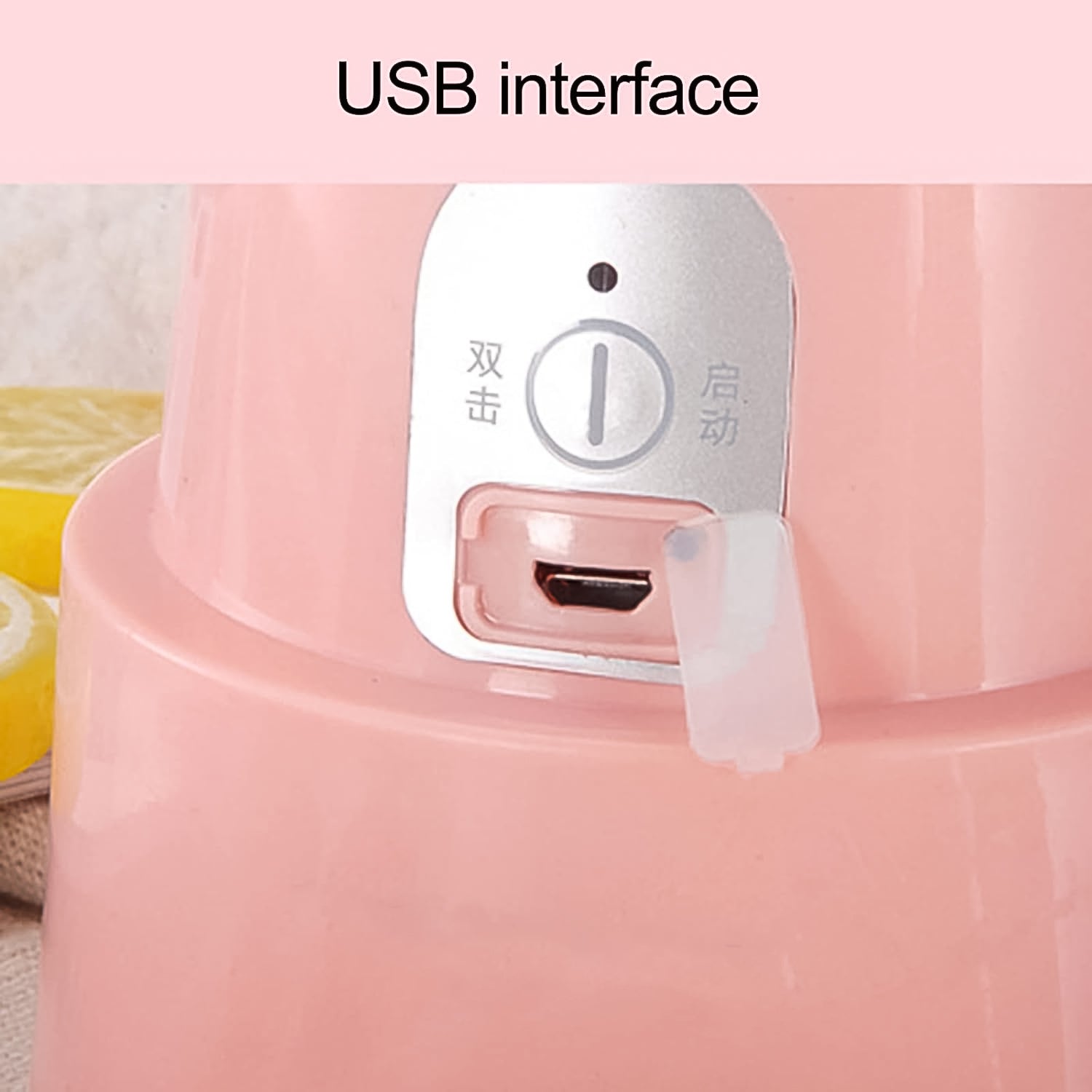 Wukusy foldable electric portable blender with stainless steel 6 blades, compact 500ml juicer for smoothies and drinks