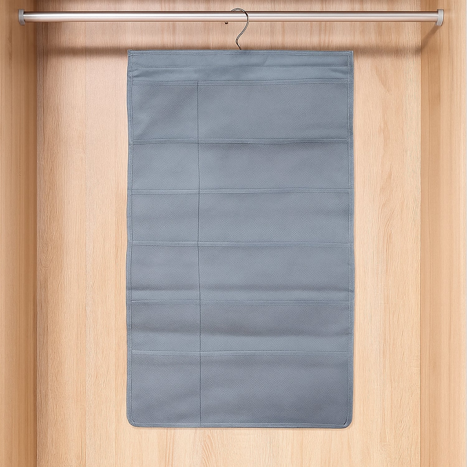 Wukusy hanging garment organizer storage bag with multiple compartments, 80x38 cm, for closet organization and home improvement.