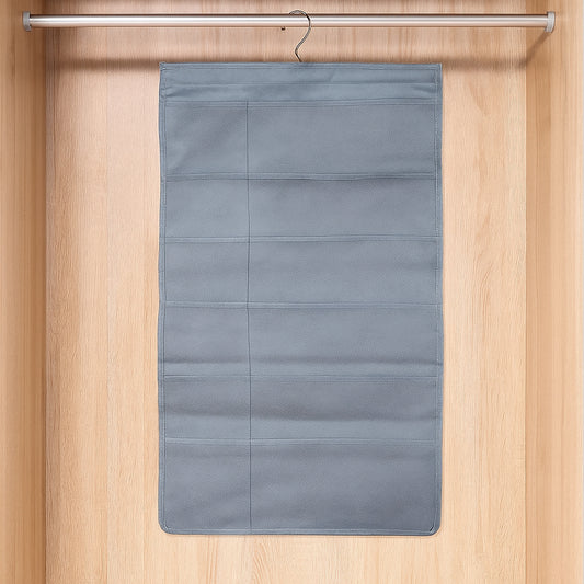 Wukusy hanging garment organizer storage bag with multiple compartments, 80x38 cm, for closet organization and home improvement.