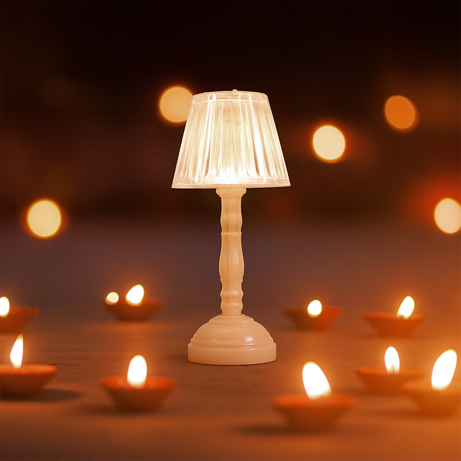 Set of 12 Wukusy LED Crystal Table Lamps for home decor, featuring elegant crystal designs and warm lighting.