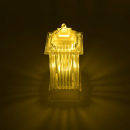 Wukusy lantern-shaped LED crystal candle light for home decor, flickering atmosphere lamp ideal for holiday and bedroom decoration.