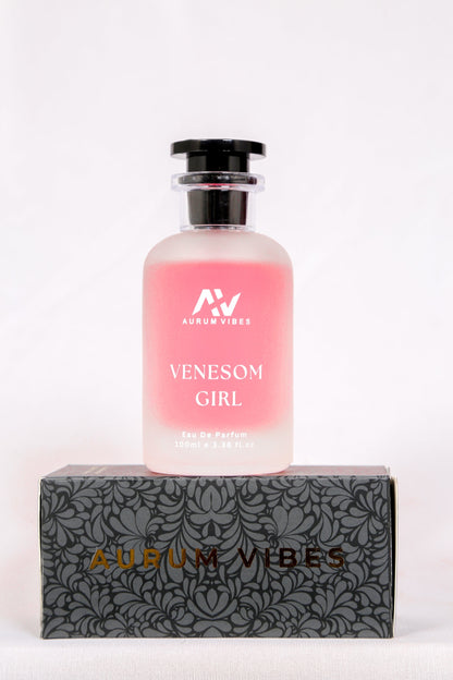 Venosom Girl female perfume bottle, 100 ML, in elegant packaging, part of Drpshippr's beauty and personal care collection.