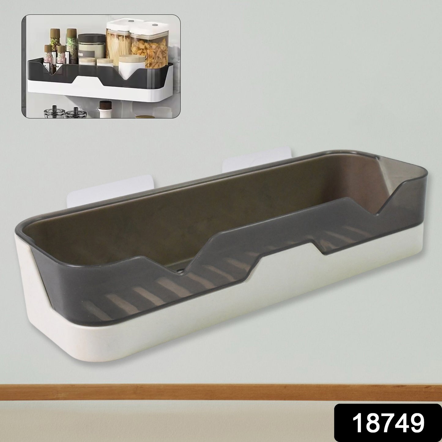 Wall mounted Wukusy plastic adhesive bathroom shower caddy shelf with open design, perfect for organizing toiletries