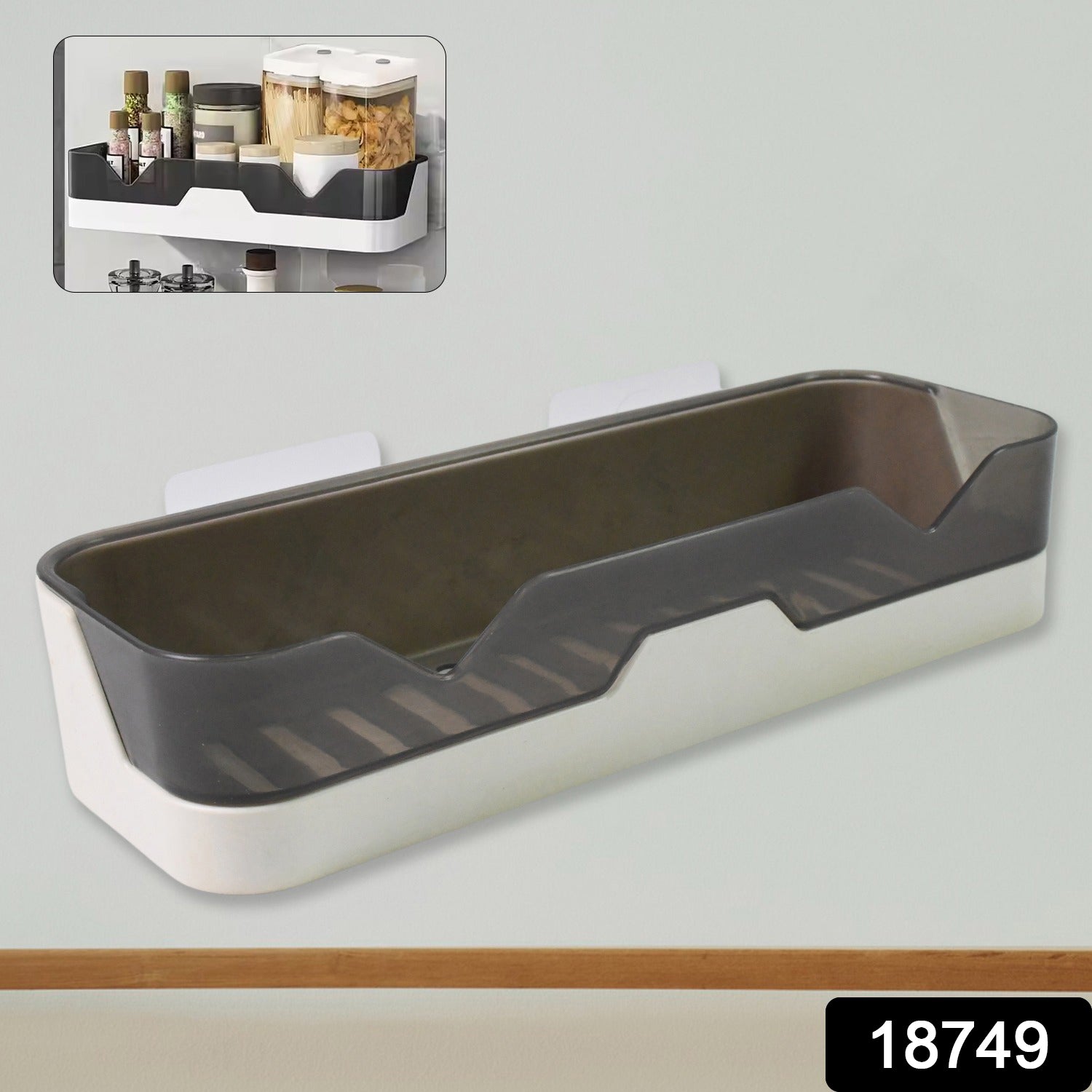 Wall mounted Wukusy plastic adhesive bathroom shower caddy shelf with open design, perfect for organizing toiletries