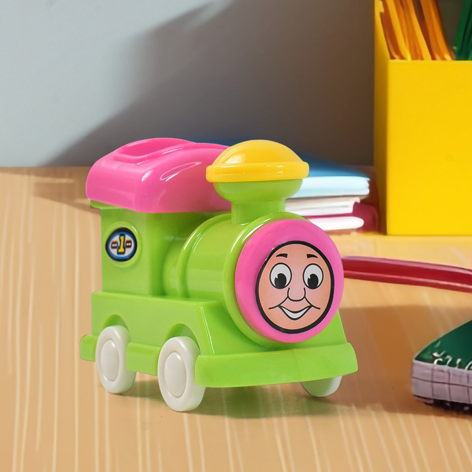 Wukusy office double hole pencil sharpener with two sharpening holes and a sturdy plastic body for easy use.