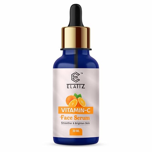 Drpshippr Vitamin C Face Serum with hyaluronic acid in a 30ml bottle for brightening and anti-aging skincare.