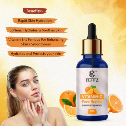 Drpshippr Vitamin C Face Serum with Hyaluronic Acid in 30ml bottle, brightening and anti-aging skincare for radiant skin