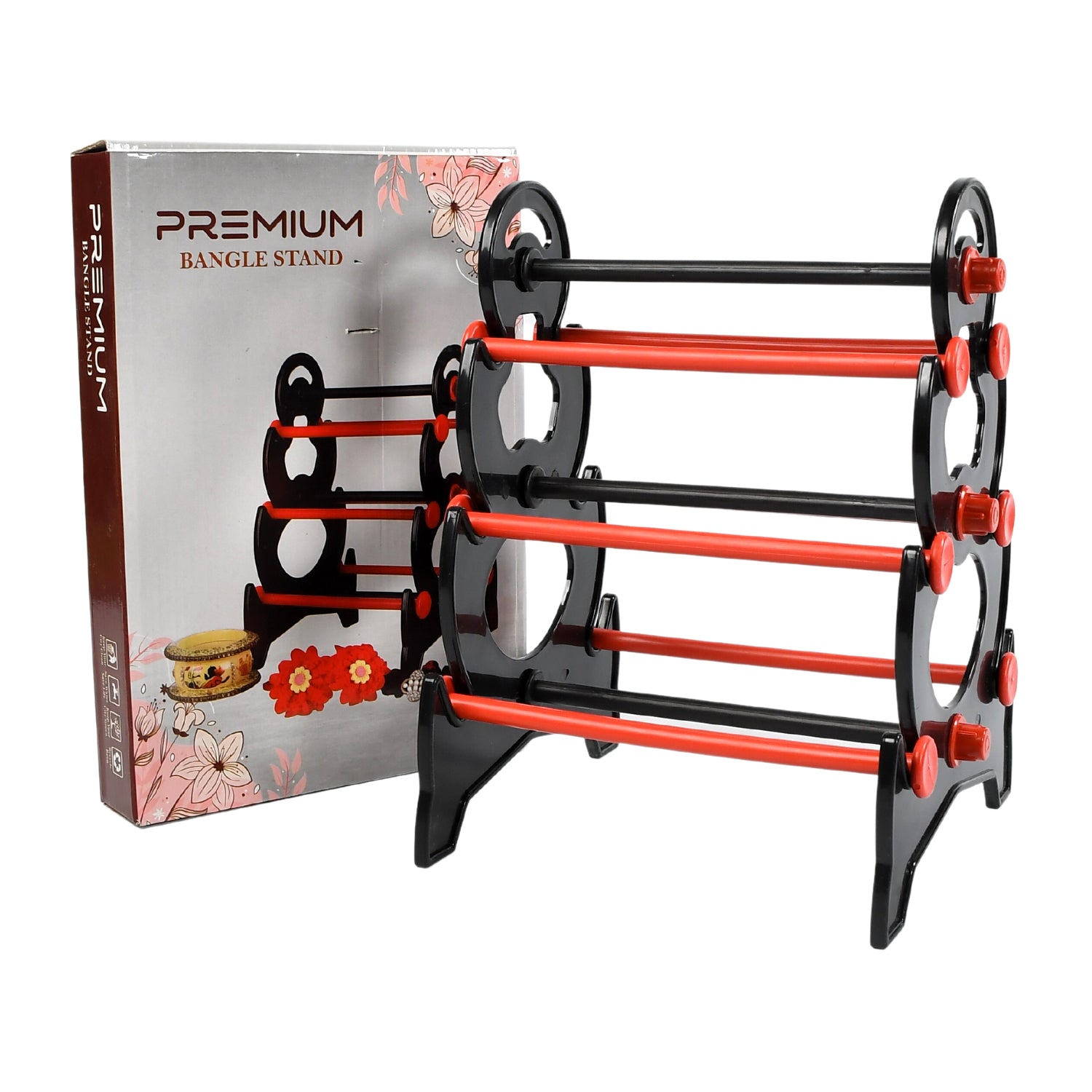 Wukusy 6261 Bangle Stand 3-step storage organizer for displaying bangles and jewelry at home.