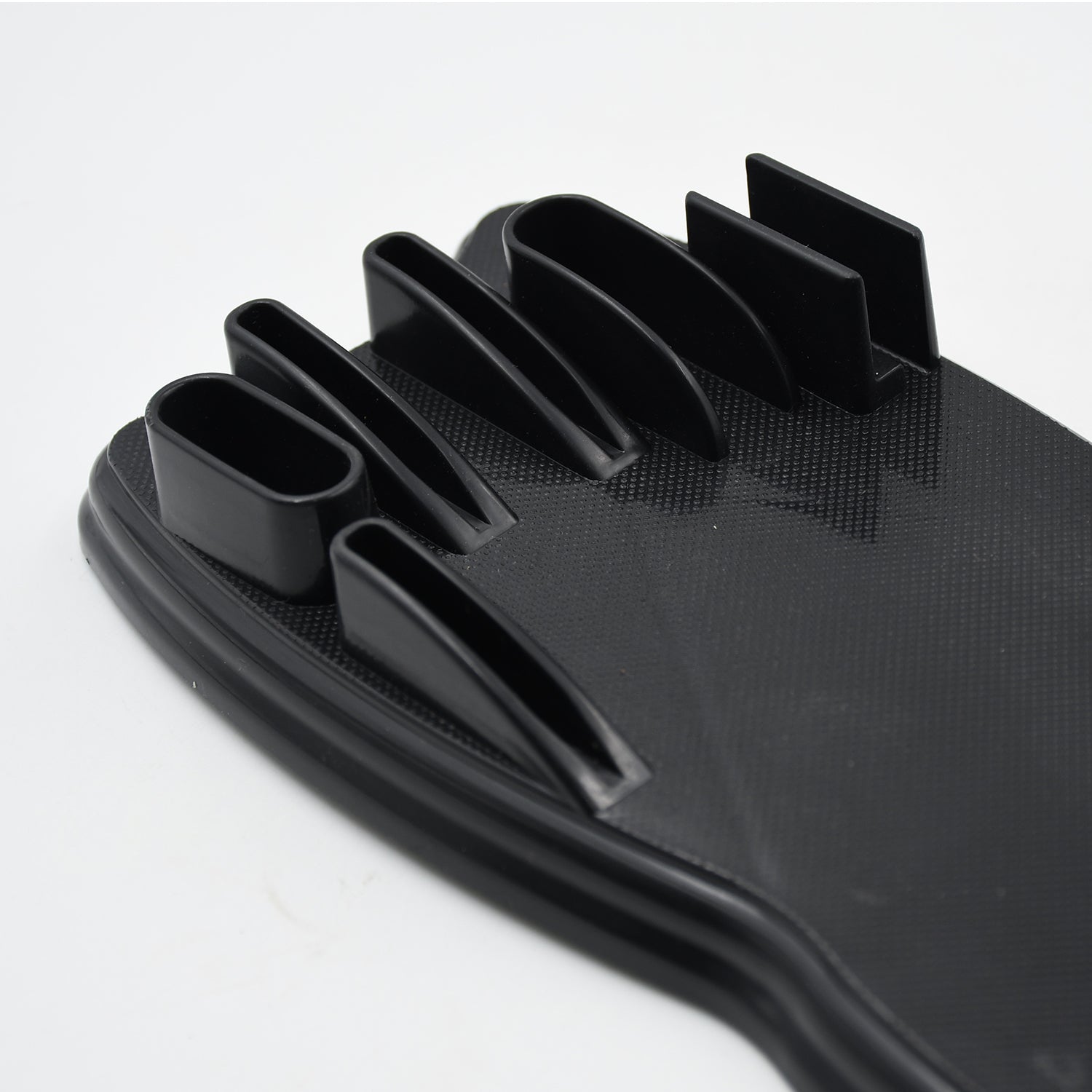 Wukusy plastic kitchen knife drawer organizer with slots for easy knife storage and access in a tidy kitchen drawer.