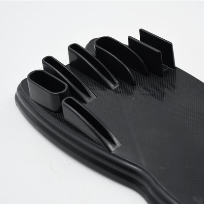 Wukusy plastic kitchen knife drawer organizer with slots for easy knife storage and access in a tidy kitchen drawer.