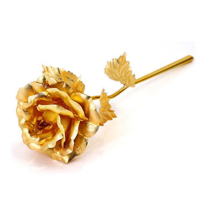 Set of three Wukusy B Golden Rose decorative accents for home, office, or cafe interior decoration with elegant floral design.