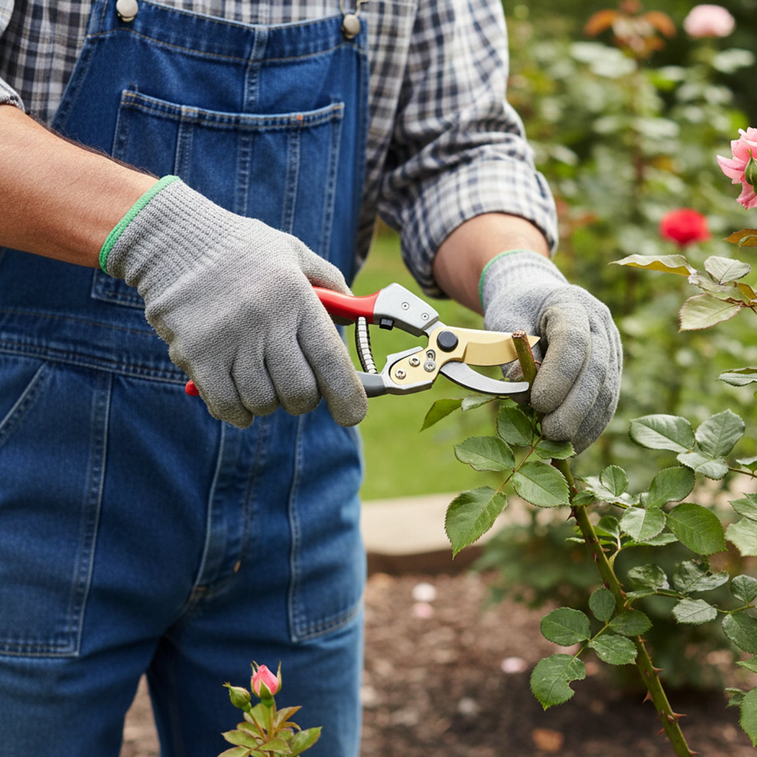 Wukusy 8-inch garden pruning scissors with sharp blade and ergonomic handle, ideal for trimming plants and shrubs.