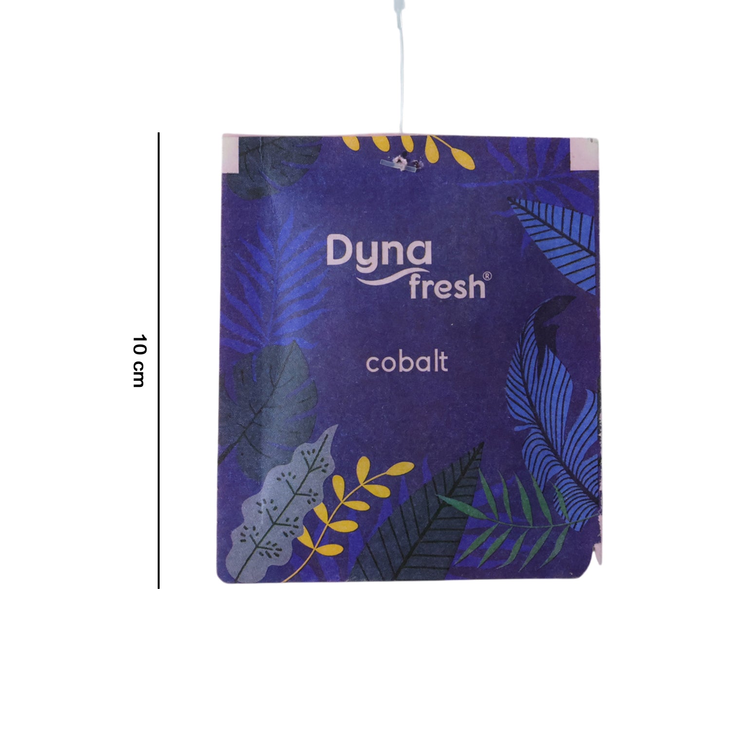 Wukusy cobalt hanging air freshener gel in a 10g container with a string for hanging, designed to freshen indoor spaces.