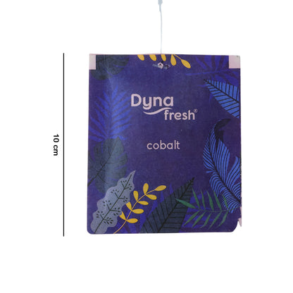 Wukusy cobalt hanging air freshener gel in a 10g container with a string for hanging, designed to freshen indoor spaces.