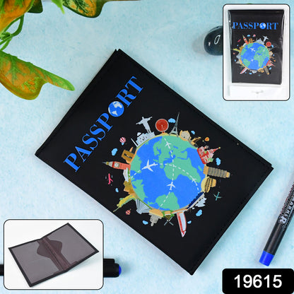 Wukusy stylish printed travel passport holder cover with colorful design, made of durable material, designed to protect and organize passports.
