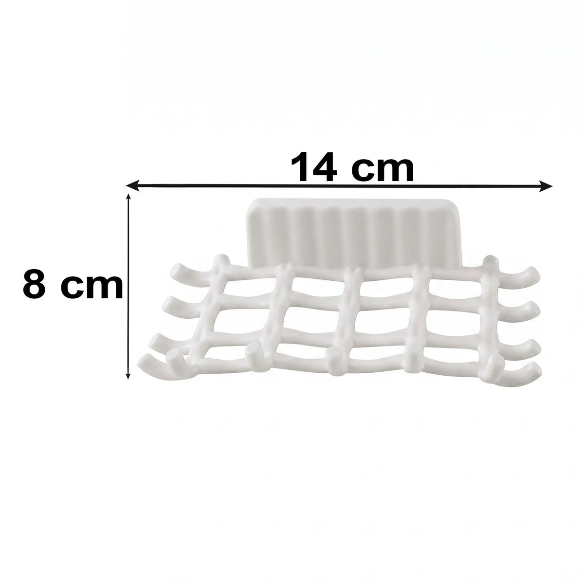 Plastic Wall Mount Soap Dish With Drainage Rack For Bathroom And Kitchen (1 Pc)