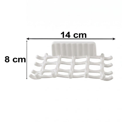 Plastic Wall Mount Soap Dish With Drainage Rack For Bathroom And Kitchen (1 Pc)
