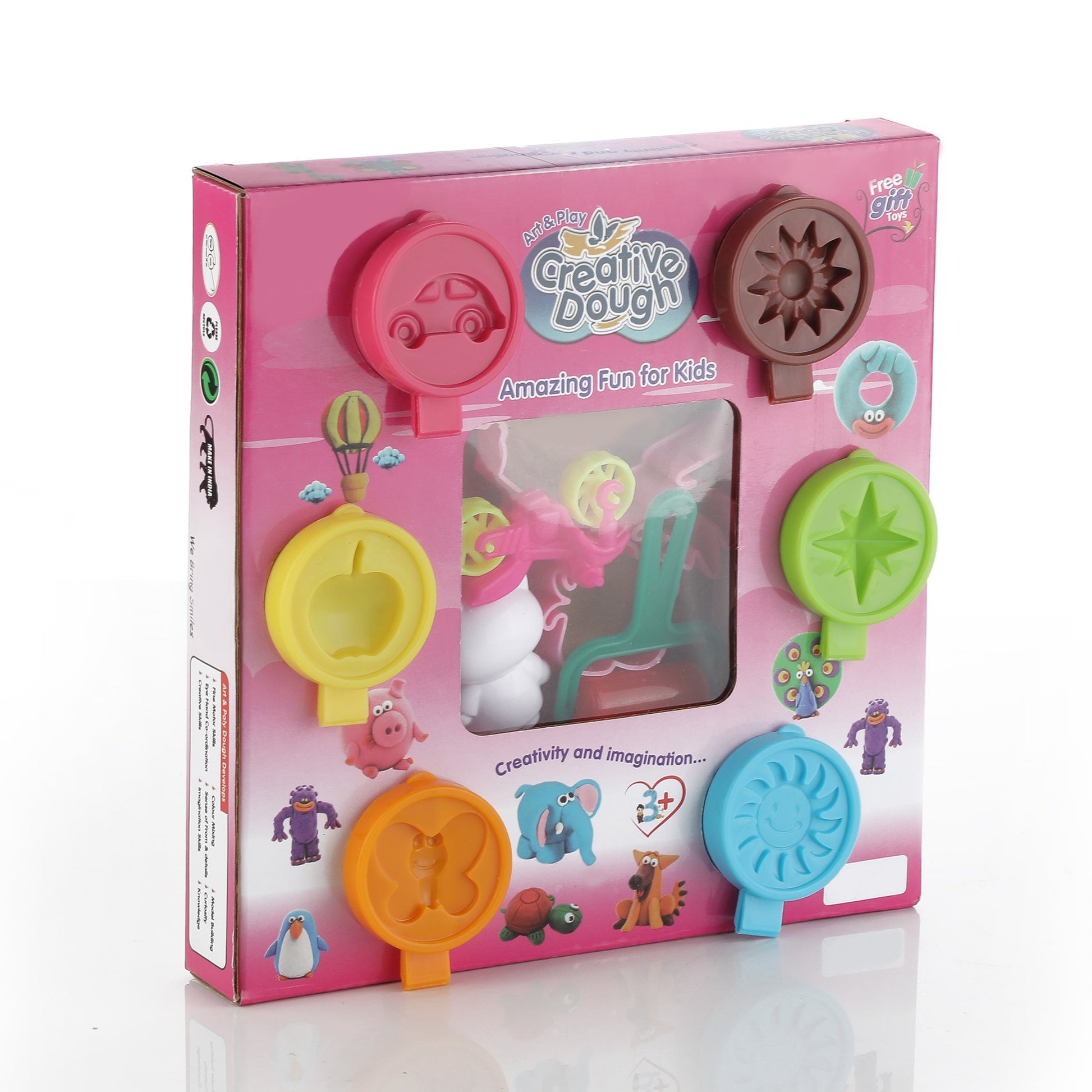 Wukusy 1917 Non-toxic Creative Dough Clay set with 30 colorful pieces in five colors, ideal for children's arts and crafts toys.
