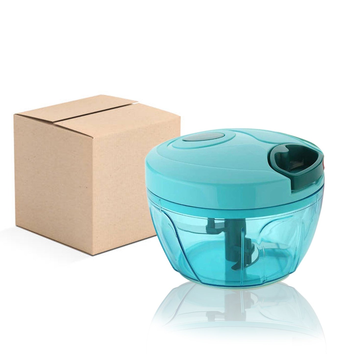 Wukusy 7008 manual stainless steel vegetable chopper with brown packaging, compact handheld kitchen tool for slicing and chopping vegetables
