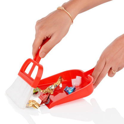 Wukusy Dustpan and broom set with large dustpan and brush for multipurpose home cleaning, sturdy home improvement tool.