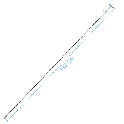 Wukusy flexible spring drain cleaning tool with hand grip, 157 cm long, designed for clearing clogged drains.