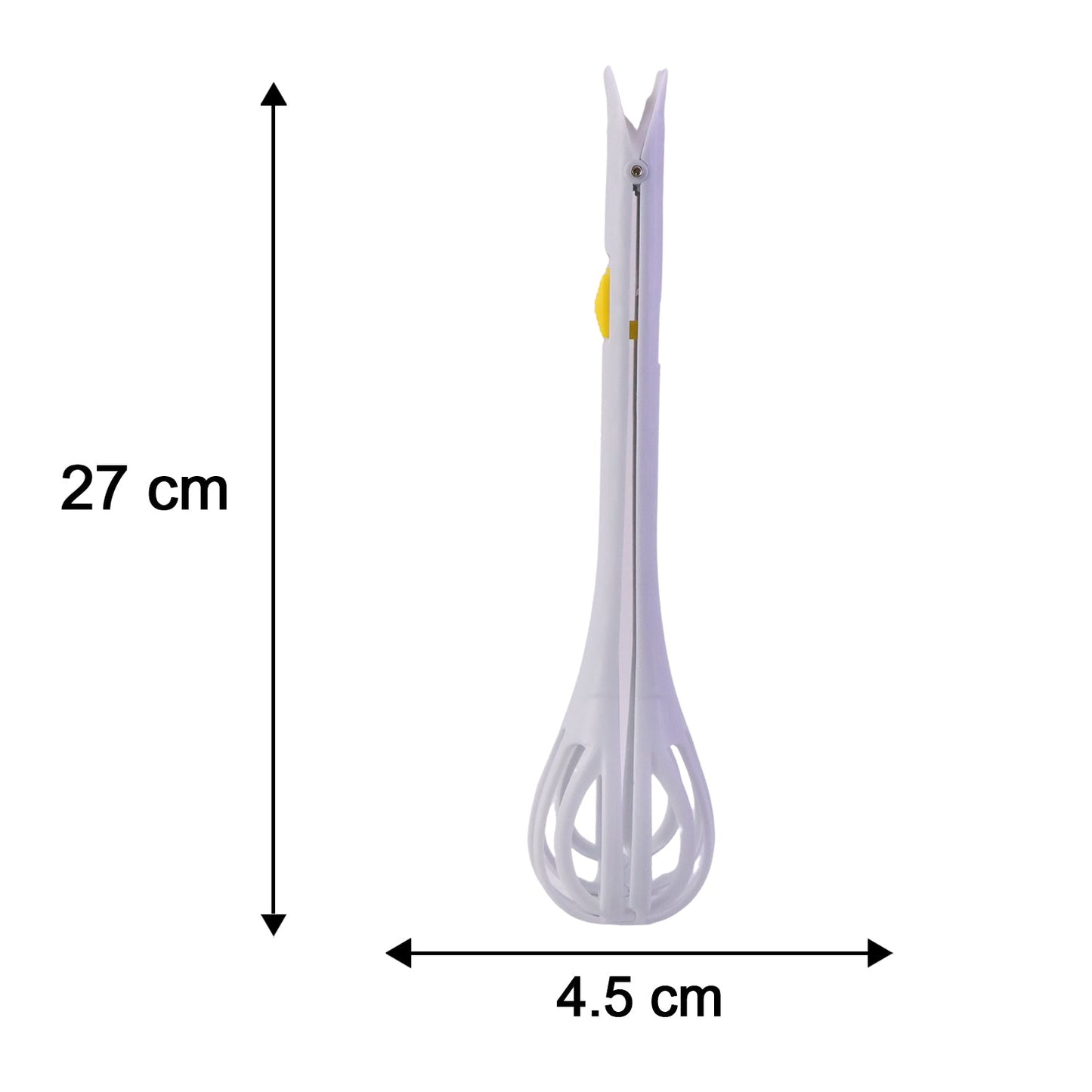Wukusy manual egg beater in use, versatile kitchen tool for mixing eggs and batters, with stainless steel beaters and ergonomic handle