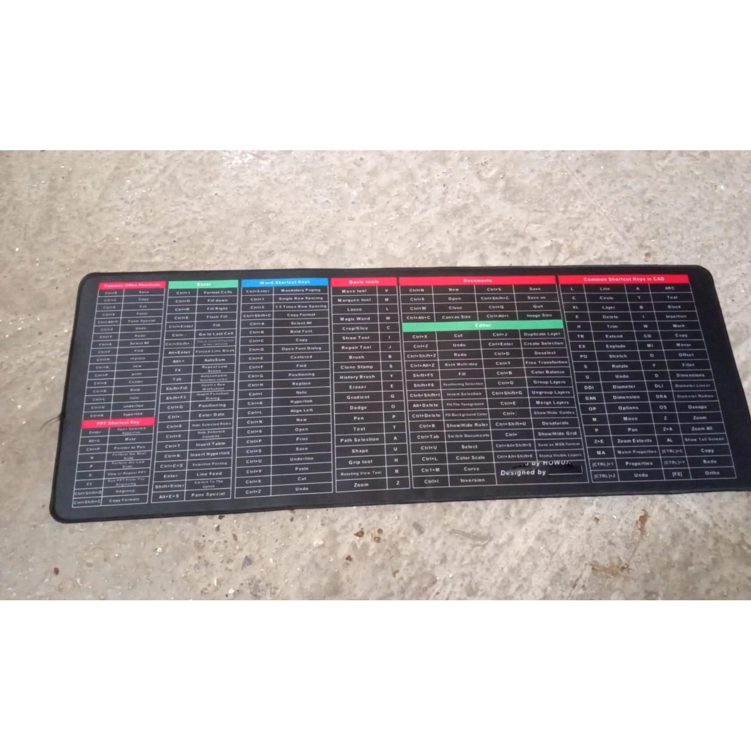 Wukusy oversized rubber mouse pad and keyboard mat with anti-slip base, large desk accessory for office and gaming setups