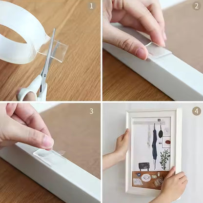 Wukusy small double-sided foam mounting tape for office use, shown in a compact roll ready for mounting tasks.