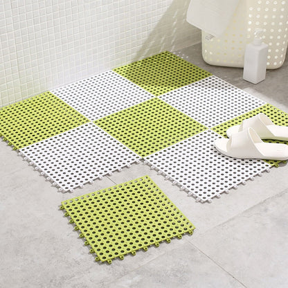 Wukusy bath anti-slip mat with textured surface for safety in bathroom and toilet to prevent slipping on wet floors.