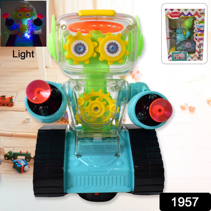 Wukusy Gear Robot Car toy for kids, featuring colorful gears and robotic design, perfect for imaginative play and learning.