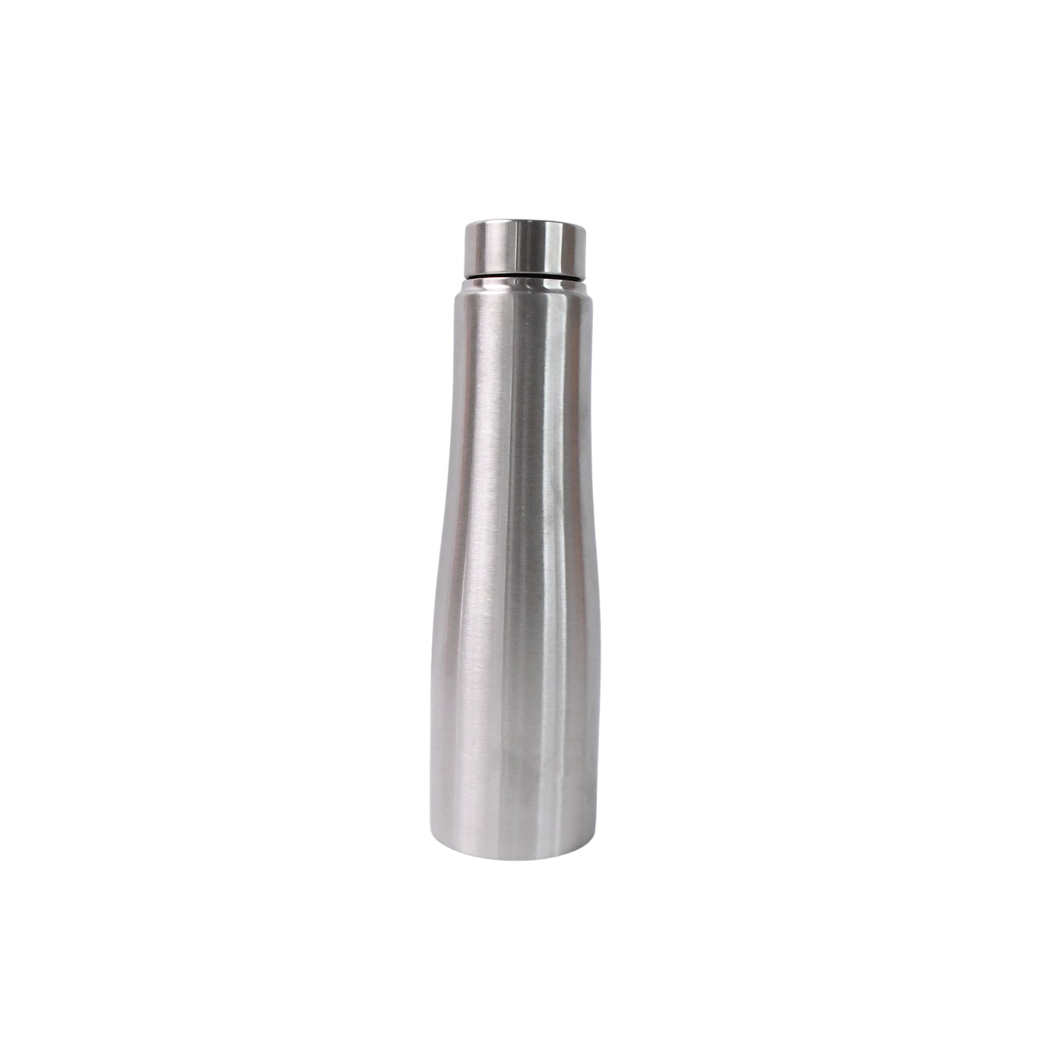 Wukusy stainless steel double wall vacuum-insulated water bottle, 1000ml, with a sleek silver finish and a screw-on lid.
