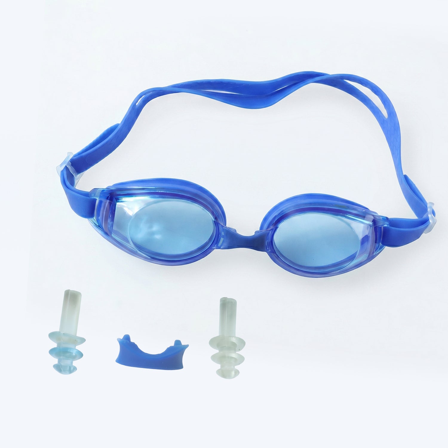 Kids Wukusy swimming goggles with clear lenses, adjustable strap, and secure fit, designed for comfortable swimming protection.