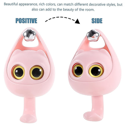 Wukusy Creative Adhesive Coat Hook featuring a playful wink cat design, mounted on a wall for hanging coats or accessories.