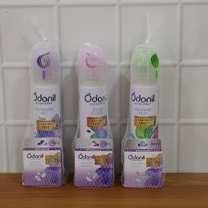Wukusy room spray and air freshener blocks combo set with mix fragrances, 220 ml, featuring spray bottle and aromatic blocks.