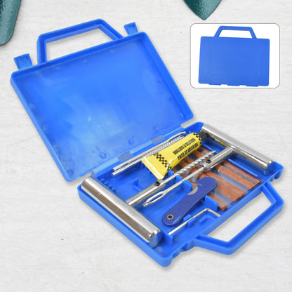 Wukusy portable tire repair kit with 13-piece tyre repairing tools and storage box for quick, easy on-the-go tire fixes.
