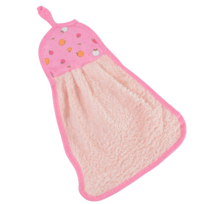 Wukusy microfiber hanging hand towel with loop, kitchen wash basin napkin, soft and absorbent for kitchen cleaning.